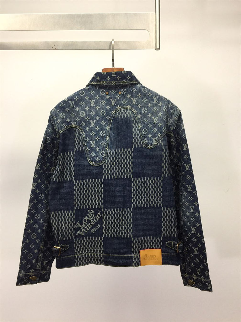 LOUIS VUITTON X NIGO GIANT DAMIER WAVES DENIM JACKET - CC015