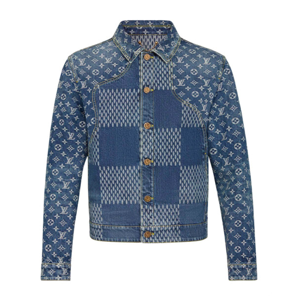 LOUIS VUITTON X NIGO GIANT DAMIER WAVES DENIM JACKET - CC015