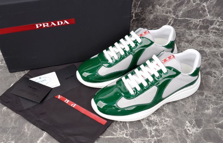 PRADA AMERICA'S CUP SNEAKERS GREEN SILVER - P007