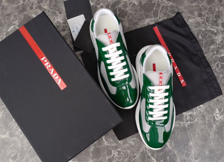 PRADA AMERICA'S CUP SNEAKERS GREEN SILVER - P007