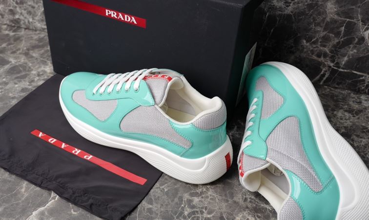 PRADA AMERICA'S CUP SNEAKERS JADE SILVER - P002