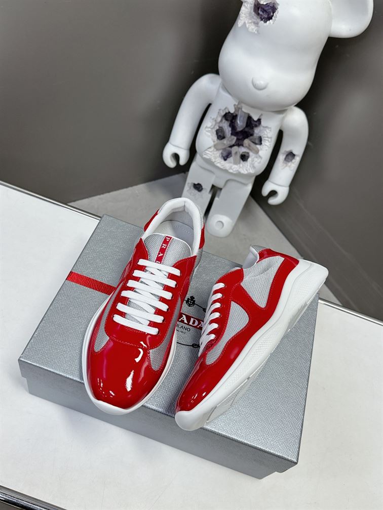 PRADA AMERICA'S CUP SNEAKERS RED SILVER - P003