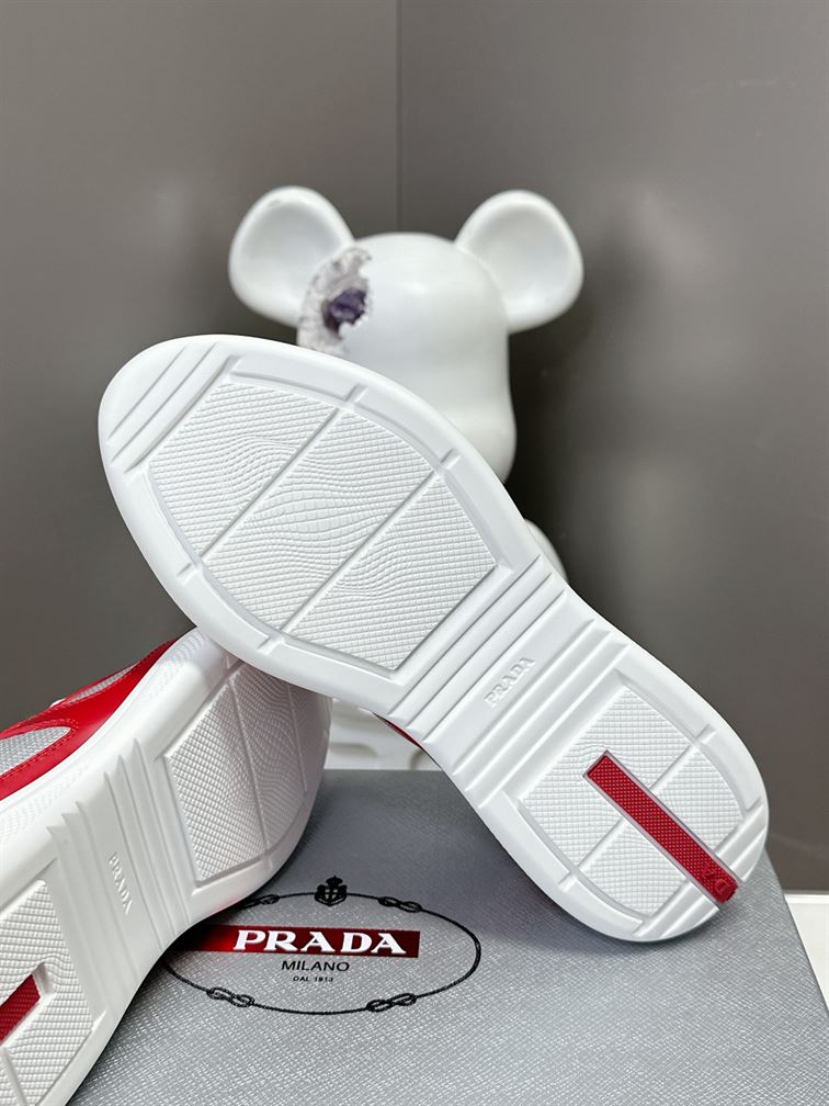 PRADA AMERICA'S CUP SNEAKERS RED SILVER - P003