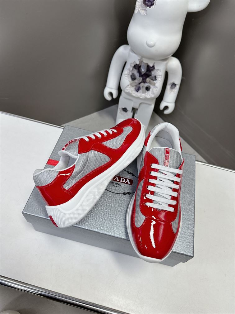 PRADA AMERICA'S CUP SNEAKERS RED SILVER - P003