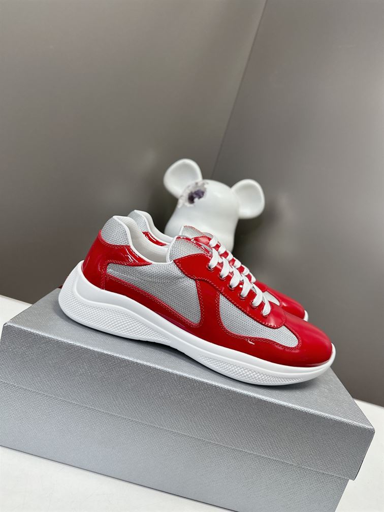 PRADA AMERICA'S CUP SNEAKERS RED SILVER - P003