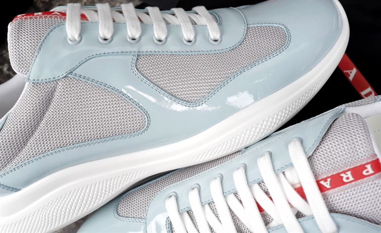 PRADA AMERICA'S CUP SNEAKERS SILVER CELESTE - P006