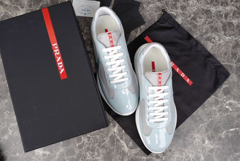 PRADA AMERICA'S CUP SNEAKERS SILVER CELESTE - P006