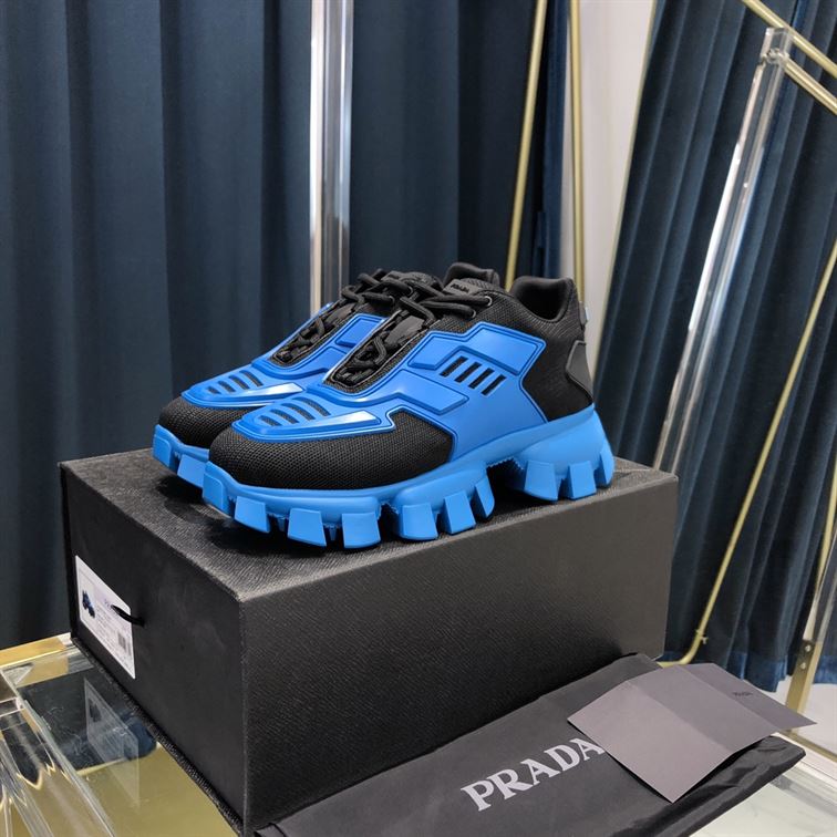 PRADA CLOUDBUST THUNDER SNEAKERS BLACK BLUE - P015