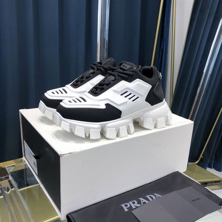 PRADA CLOUDBUST THUNDER SNEAKERS BLACK WHITE - P014