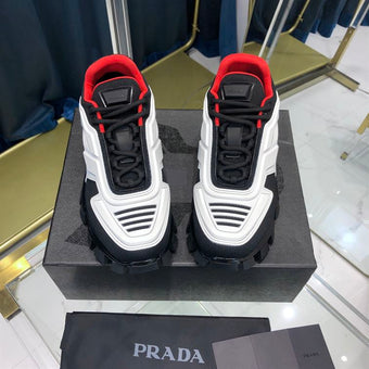 PRADA CLOUDBUST THUNDER SNEAKERS WHITE BLACK - P013