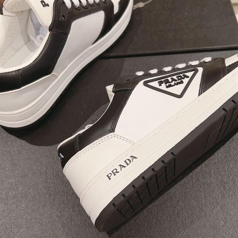 PRADA DISTRICT LEATHER WHITE BLACK - P055