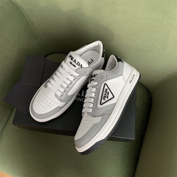 PRADA DISTRICT SNEAKER WHITE CORNFLOWER BLUE - P027