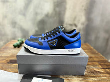 PRADA DOWNTOWN LEATHER SNEAKERS BLUE - P041