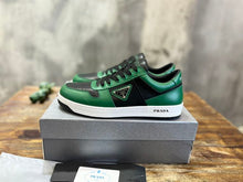 PRADA DOWNTOWN LEATHER SNEAKERS GREEN - P040