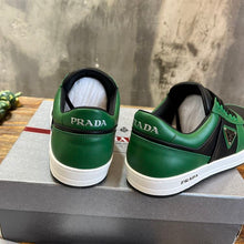 PRADA DOWNTOWN LEATHER SNEAKERS GREEN - P040