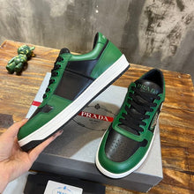 PRADA DOWNTOWN LEATHER SNEAKERS GREEN - P040