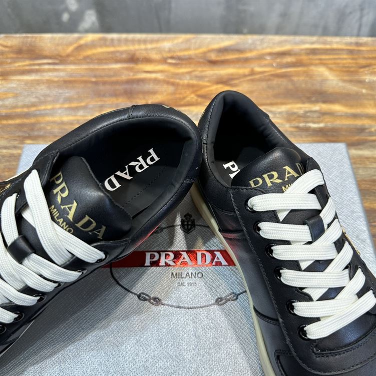 PRADA DOWNTOWN NAPPA LEATHER SNEAKERS - P045