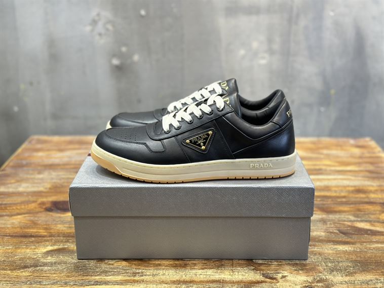 PRADA DOWNTOWN NAPPA LEATHER SNEAKERS - P045