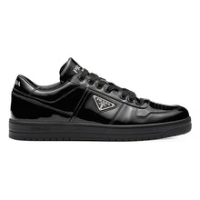 PRADA DOWNTOWN PATENT LEATHER SNEAKERS BLACK - P038