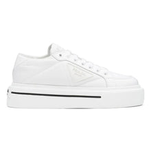 PRADA MACRO RE-NYLON AND BRUSHED LEATHER SNEAKERS - P071