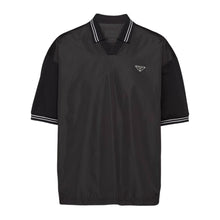 PRADA PIQUE POLO SHIRT WITH RE-NYLON DETAIL - A004