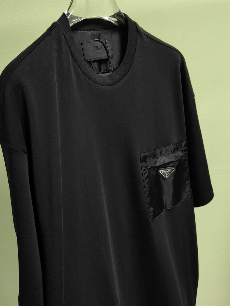 PRADA RE-NYLON AND JERSEY T-SHIRT - A003