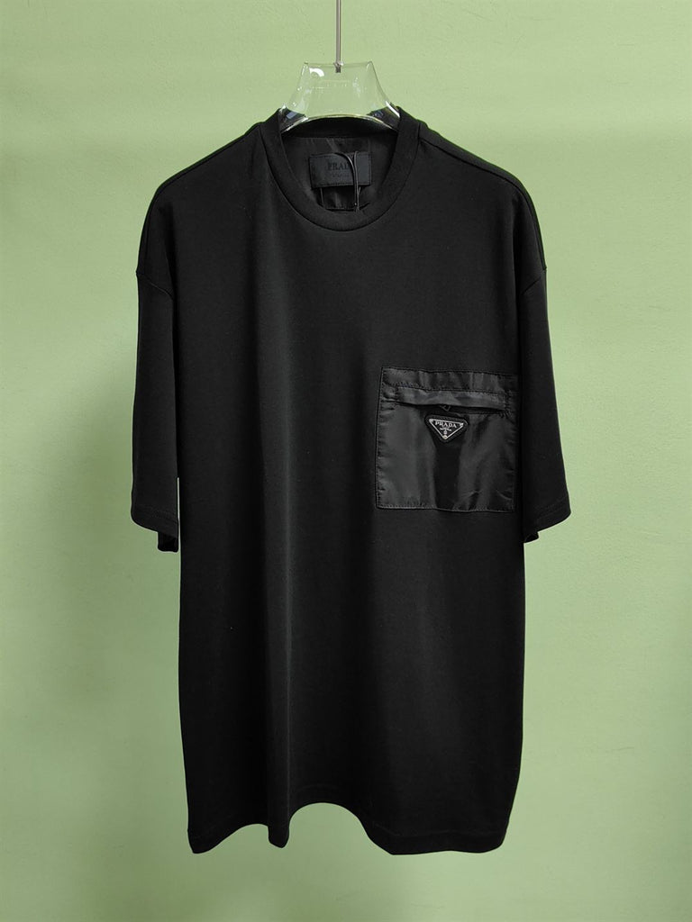 PRADA RE-NYLON AND JERSEY T-SHIRT - A003