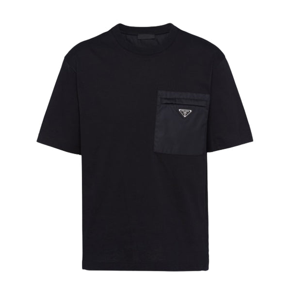 PRADA RE-NYLON AND JERSEY T-SHIRT - A003