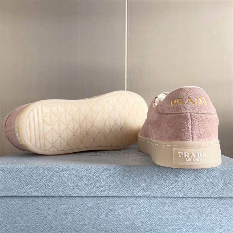 PRADA SUEDE SNEAKERS ALABASTER PINK - P052