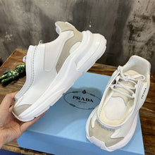 PRADA SYSTEME BRUSHED LEATHER SNEAKERS - P035