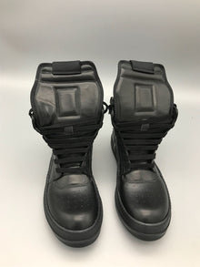 RICK OWENS BLACK GEOBASKET SNEAKERS - DY014