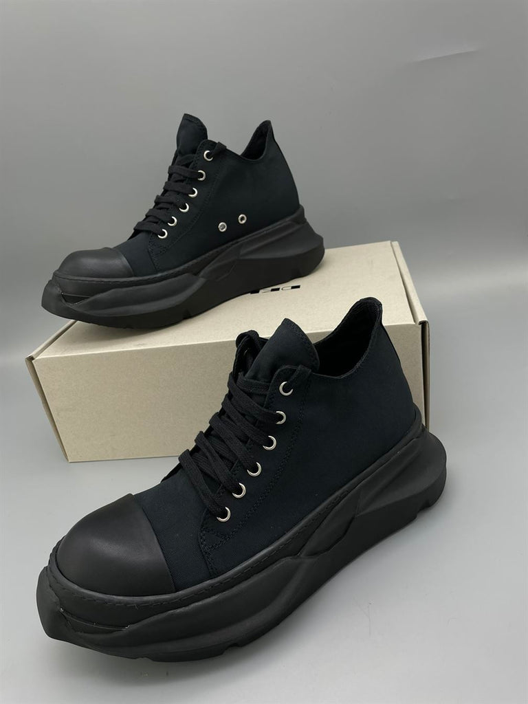 RICK OWENS DRKSHDW ABSTRACT COTTON DENIM SNEAKERS - DY032