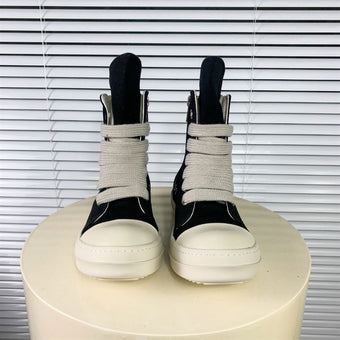 RICK OWENS JUMBO LACE PADDED RAMONES HIGH-TOP SNEAKERS - DY031