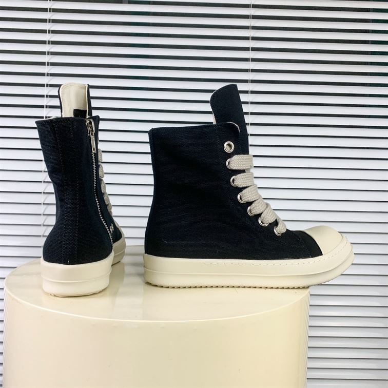 RICK OWENS JUMBO LACE PADDED RAMONES HIGH-TOP SNEAKERS - DY031