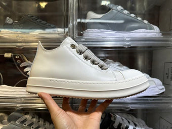 RICK OWENS JUMBO LACED SNEAKERS TRIPLE OFF-WHITE - DY042