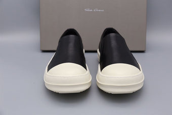 RICK OWENS LOW LEATHER BOAT SNEAKERS - DY033