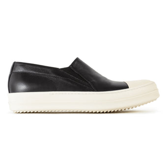 RICK OWENS LOW LEATHER BOAT SNEAKERS - DY033