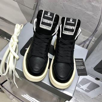 RICK OWENS X DRKSHDW TURBOWPN MID BLACK CLOUD CREAM - DY017