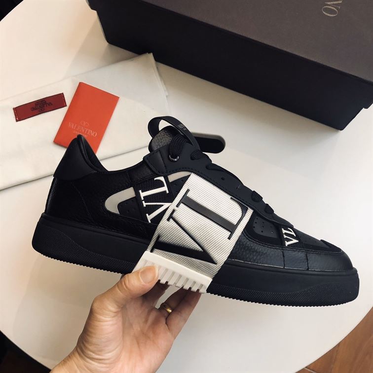 VALENTINO SLIP-ON CALFSKIN VL7N SNEAKER WITH BANDS - TM030