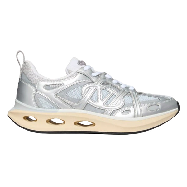 VALENTINO VLOGO EASYJOG SNEAKER IN MIRROR AND FABRIC - TM004