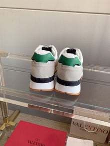 VALENTINO VLOGO PACE LOW-TOP SNEAKER IN SPLIT LEATHER FABRIC AND CALF LEATHER - TM025