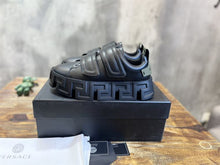 VERSACE BLACK GRECA PORTICO STRAP SNEAKERS - UH012