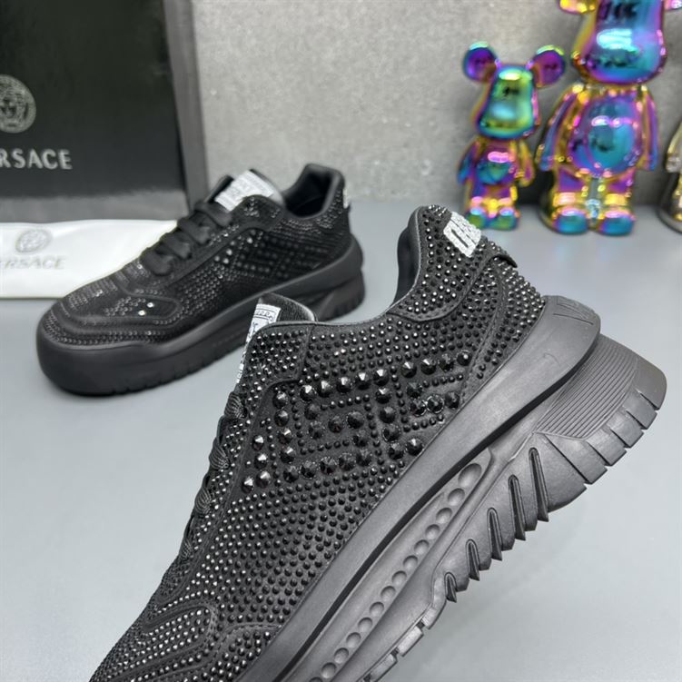 VERSACE CRYSTAL ODISSEA SNEAKERS BLACK - UH010