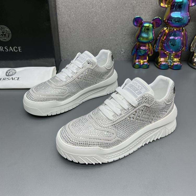 VERSACE CRYSTAL ODISSEA SNEAKERS WHITE - UH009