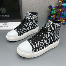 VERSACE LOGO-PRINT HIGH-TOP SNEAKERS - UH011