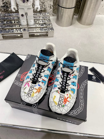 VERSACE TRIGRECA TRESOR DE LA MER PRINT SNEAKERS - UH031