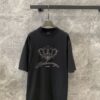 BALENCIAGA BB MOTEL T-SHIRT MEDIUM FIT IN BLACK - Y003