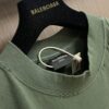 BALENCIAGA NEW TAPE TYPE T-SHIRT MEDIUM FIT IN DARK GREEN - Y007