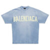 BALENCIAGA NEW TAPE TYPE T-SHIRT MEDIUM FIT IN FADED BLUE - Y010