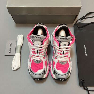 BALENCIAGA RUNNER SNEAKER WHITE FLUO PINK - B064